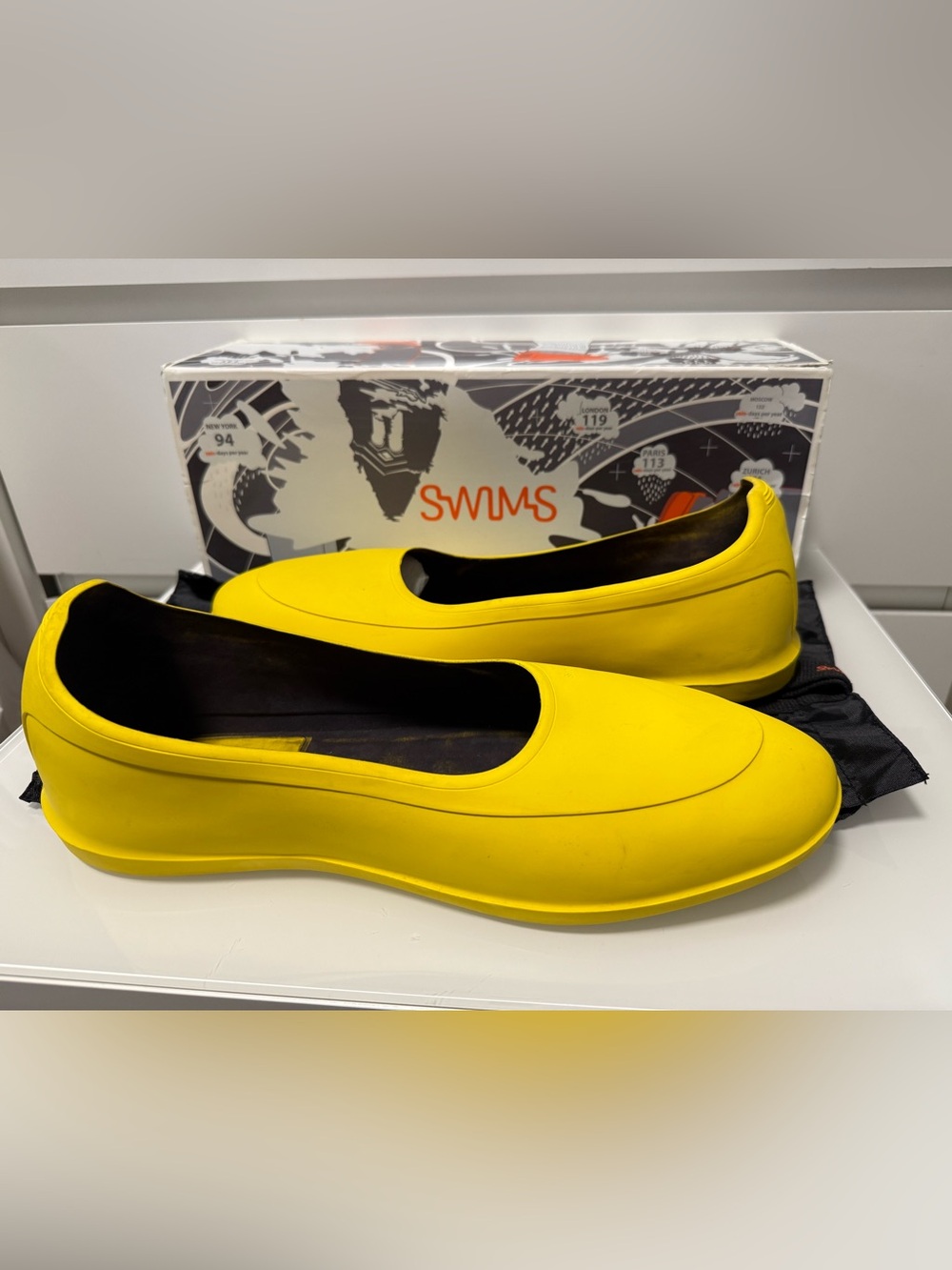 Swims Bright Yellow Waterproof Shoe Covers